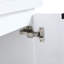 Meuble-lavabo moderne de 48 po, fixation murale, porte à fermeture douce, 2 petites tablettes de rangement, montage contemporain avec lavabo, belle