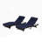 Outdoor Wicker Long Reclining  Lounge Chair Set of 2-1698292683