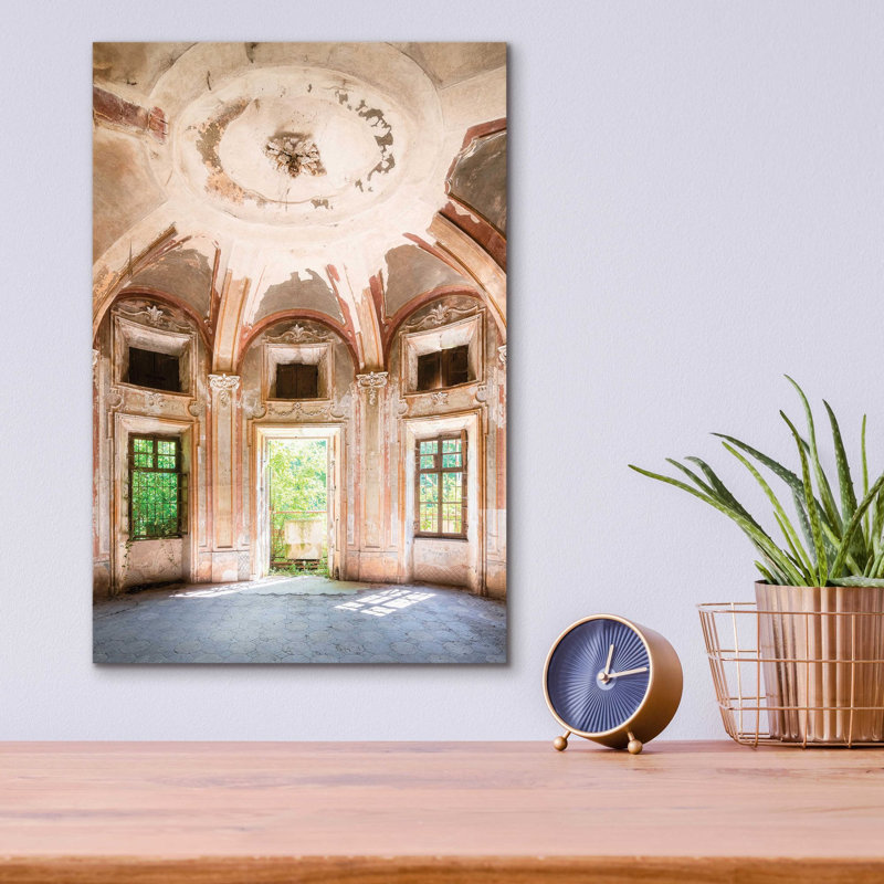Art mural en verre en acrylique «Concrete Main Entrance» par Roman Robroek, H 16 po x l 12 po x P 0,13 po