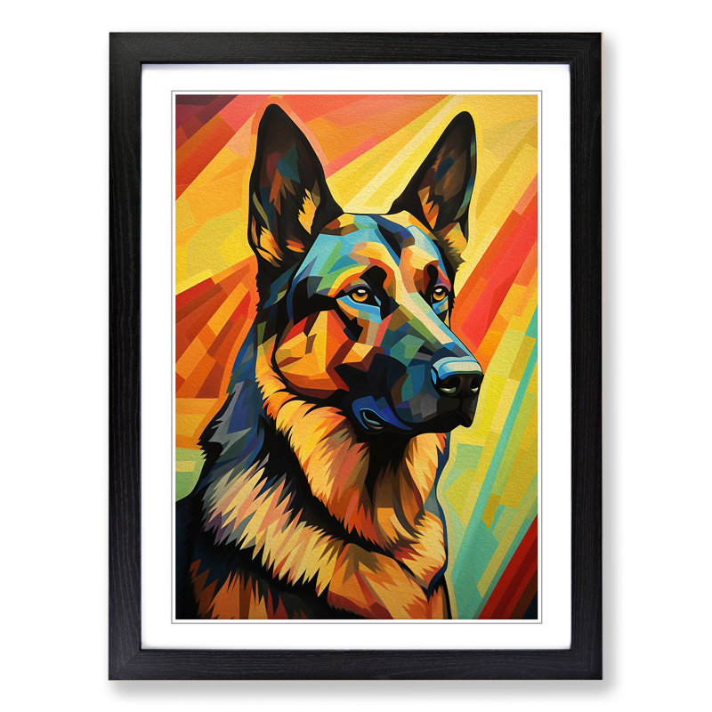 Single Picture Frame Print on Wood, Black Framed, 34cm H x 25cm W