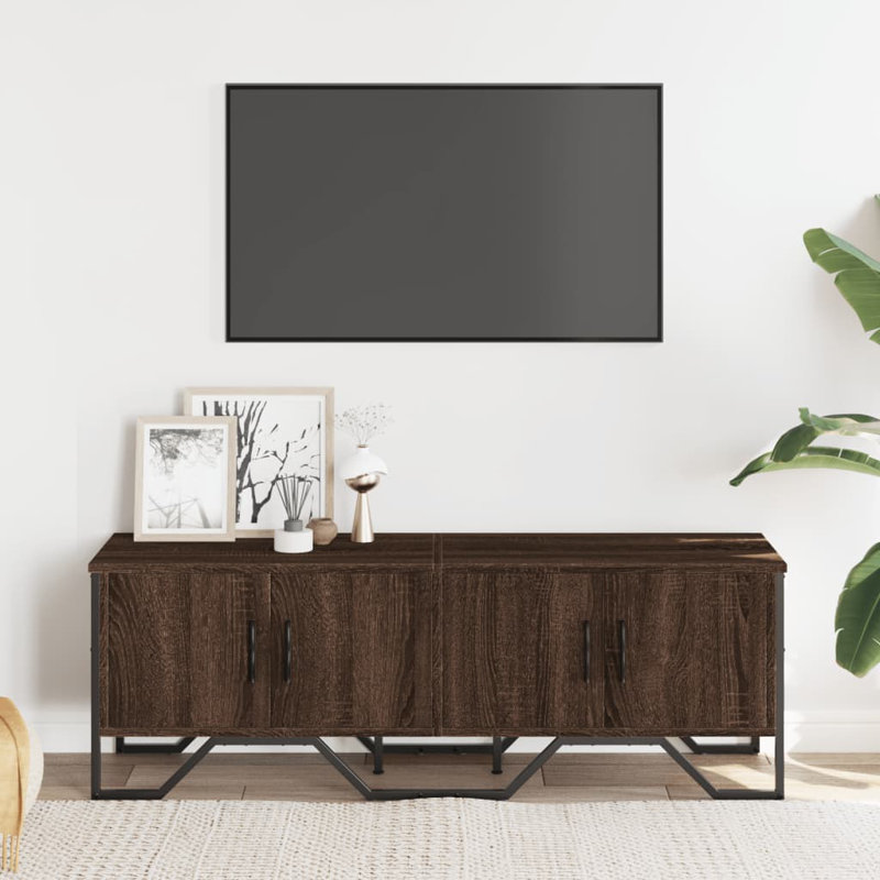 Alexica Unfinished TV Stand, 122cm, Brown Oak