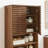 Render Tall Bathroom Storage Cabinet In Walnut-101179049