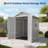 6x4FT Plastic Resin Storage Shed with Floor, Lockable Door and Window Panel-135103578