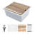 Quartz Kitchen Sink - 21X18" White Granite Composite Workstation Undermount Kitchen Sink-122728569