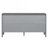 Wood Console Table with  Circular Groove Design Round Metal Door Handle-703385583