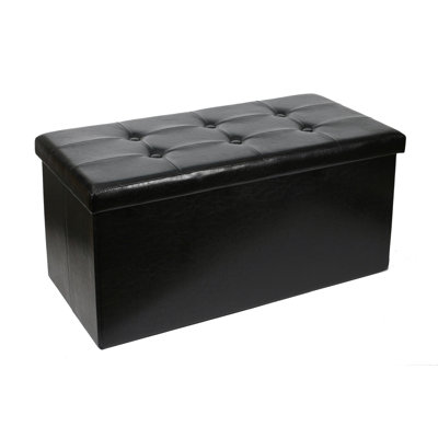 Banc de rangement en faux cuir