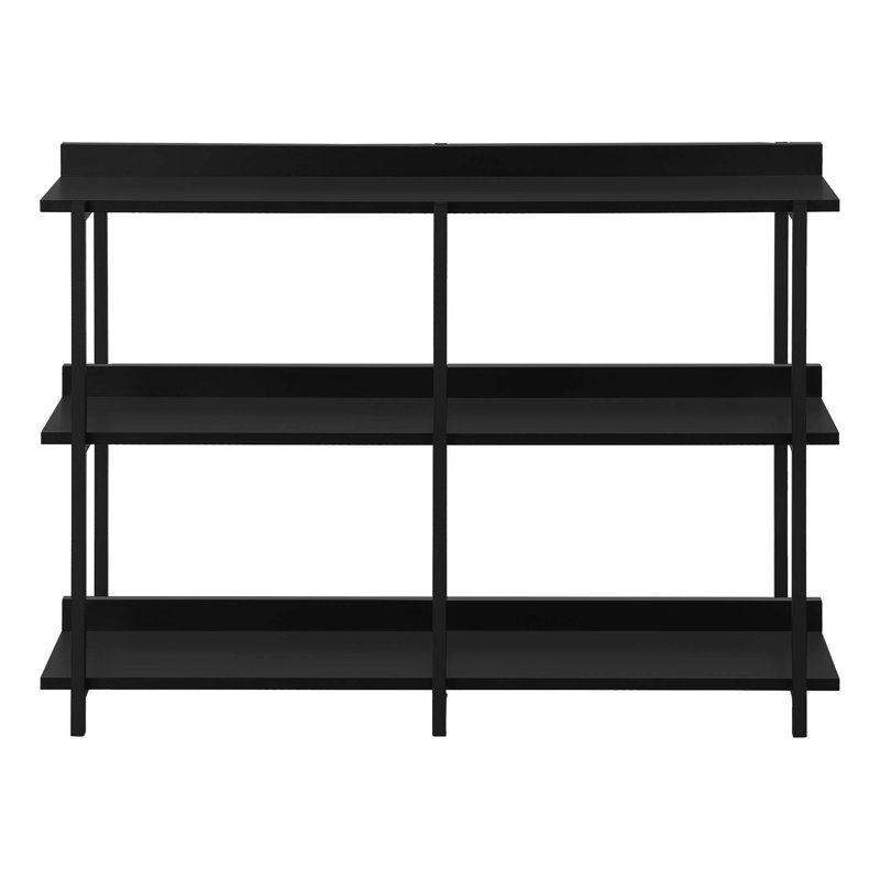 Accent Table, Console, Entryway, Narrow, Sofa, Living Room, Bedroom, Laminate, Metal, Contemporary, Modern, Black