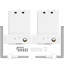 Ensemble de quincaillerie de support pour grand lit simple Murphy (horizontal), blanc