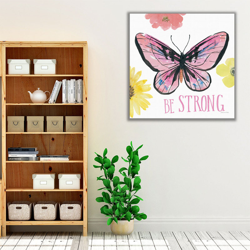 «Beautiful Butterfly I», reproduction d'art sur toile, H 12 po x l 12 po