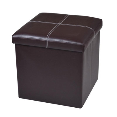Faux Leather Ottoman