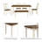 Aliou 6 - Person Four Leg Dining Set-1464850000-1464850001-1464850014