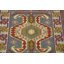 Tapis de couloir indien bleu à motif géométrique traditionnel 2x10
