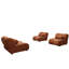 Chenille moderne pour 3 personnes - Assise profonde et dossier relaxant pour le salon 3 salons, tranquillité apaisante