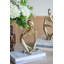 Figurine humaine abstraite en aluminium II 6 po x 4 po x 11 po or