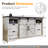66 Inch TV Stand Console For Tvs Up To 75" With 2 Sliding Barn Doors And Drawers-1671897589