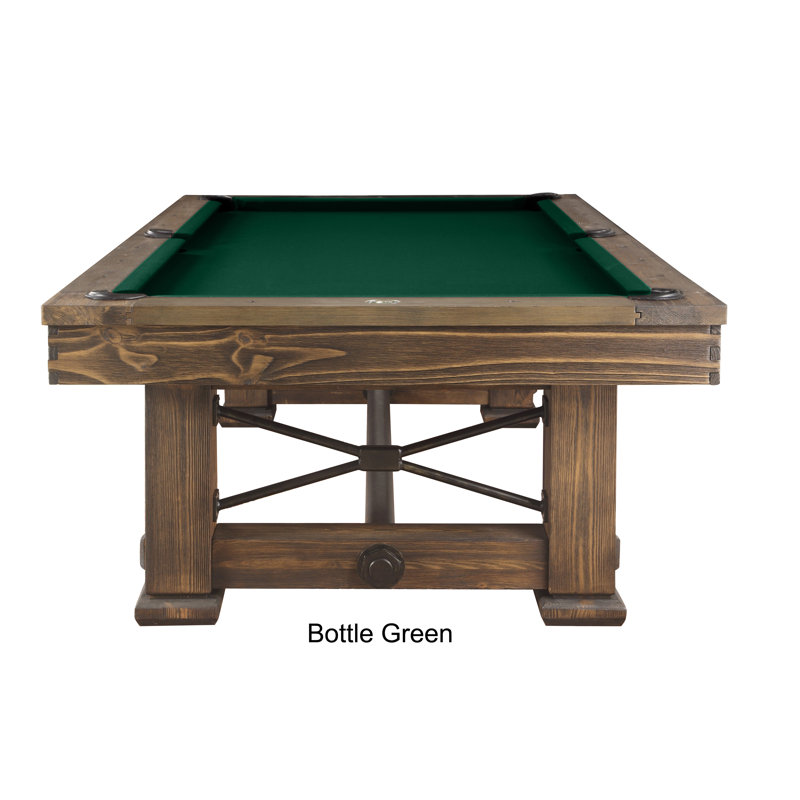 Rio Grande Slate Pool Table with Professional Installation Included, 8' 5", Wine, Weathered Bark