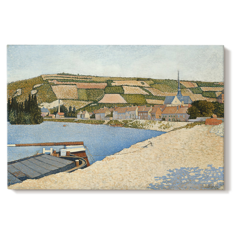 La berge, Les Andelys-Paul Signac-Toile tendue avec châssis-1886, 40 x 60