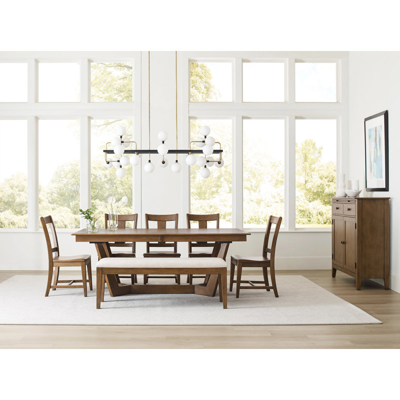 80" RECTANGULAR TRESTLE TABLE PKG, LATTE