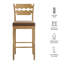 Tabouret de bar en chêne Jax-123259858-123259857