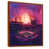 Toile avec cadre flottant brun