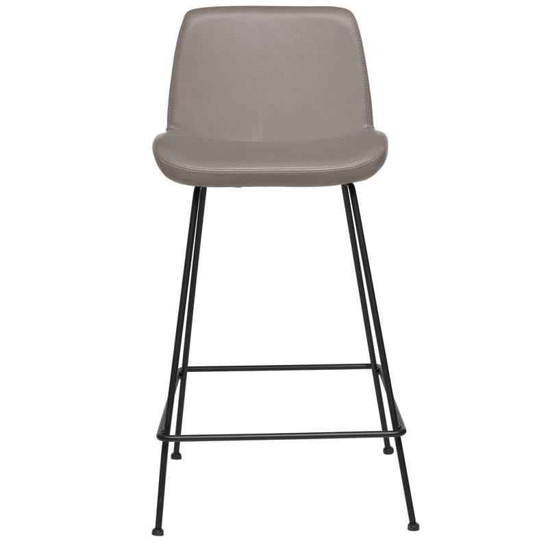 Tabouret de bar et de comptoir Jabreya, Noir, Gris, Tabouret de comptoir (siège d'une hauteur de 25 p