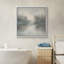 «Misty Forest Lake Landscape Modern Rustic», impression sur toile encadrée-108345558-108345559