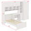 Lit plateforme moderne avec bureau, armoire, armoires et tiroirs pour un rangement maximal-504051217