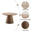 Table de salle à manger en bois, table de salle à manger ronde moderne, design tendance, convient aux réunions de famille, multifonctionnel et peu encombrant