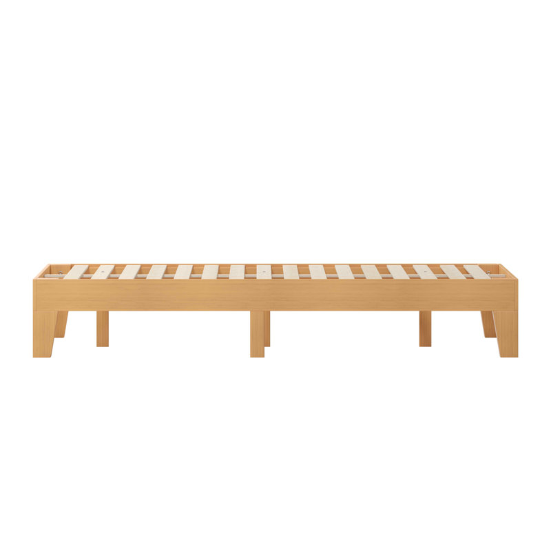 Evelyn Natural Pine Full Platform Bed with Slats