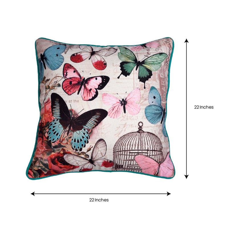 Butterfly Printed Throw Pillow Covers Set of 4 Decorative Cushion Cases for Christmas Home Decor & Gift