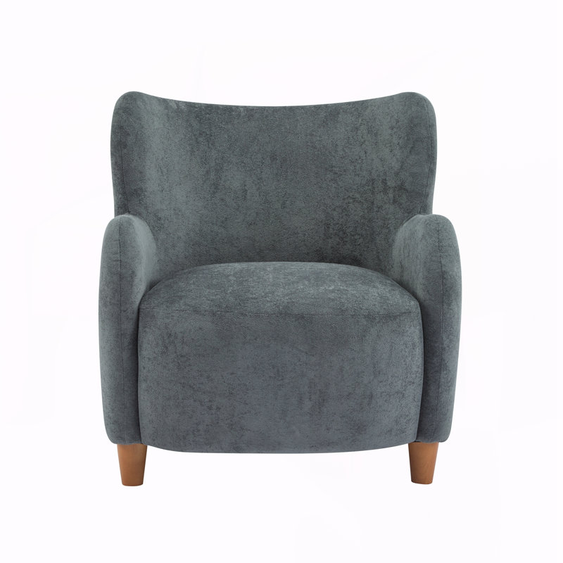 Chaise d'appoint moderne avec accoudoirs, Gris