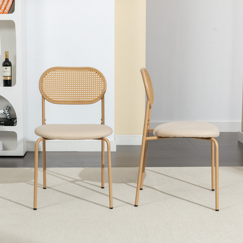 Chaise d'appoint empilable en lin Antuane