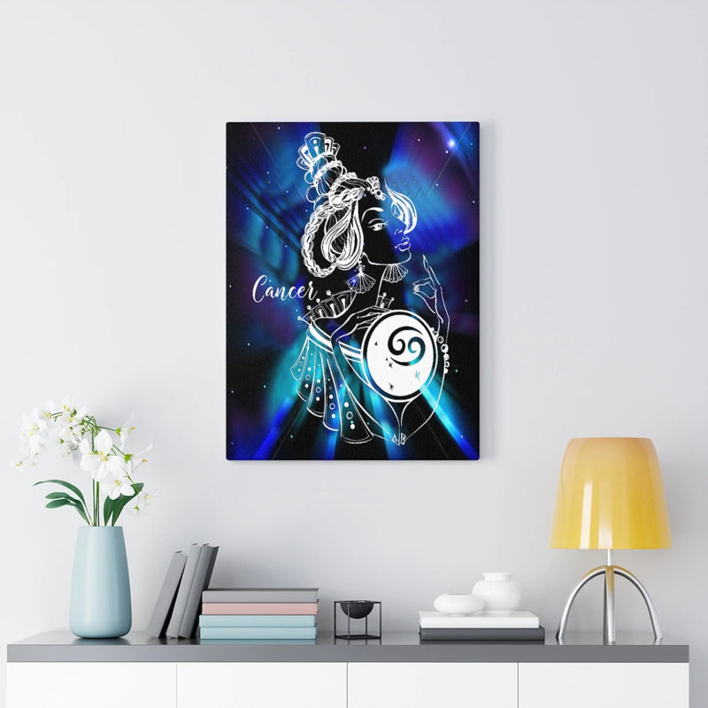 Cancer Zodiac Horoscope - Wrapped Canvas Print, 76cm H x 61cm W
