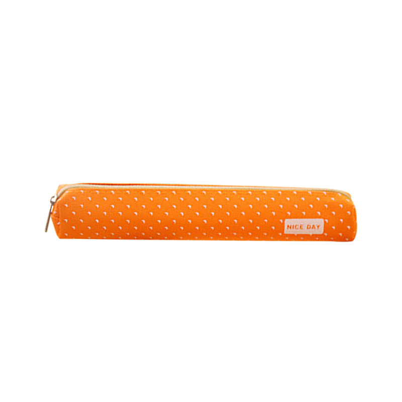 Trousse à crayons longue à crayons colorés, Orange