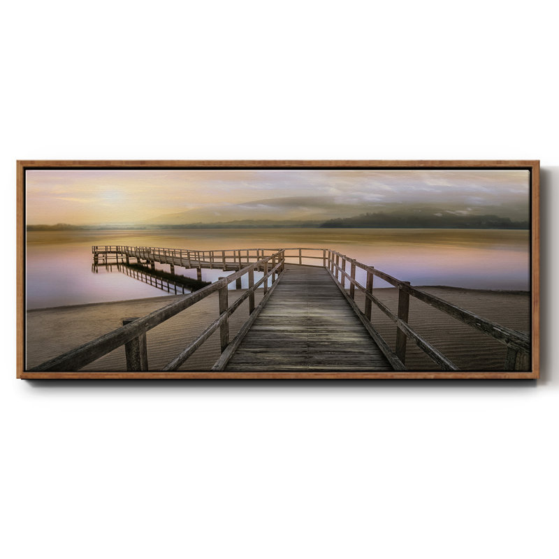 «Morning on the Lake», toile encadrée, H 20 po x l 50 po