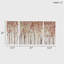 Ensemble d'art mural en toile texturée 3 pièces Triptych