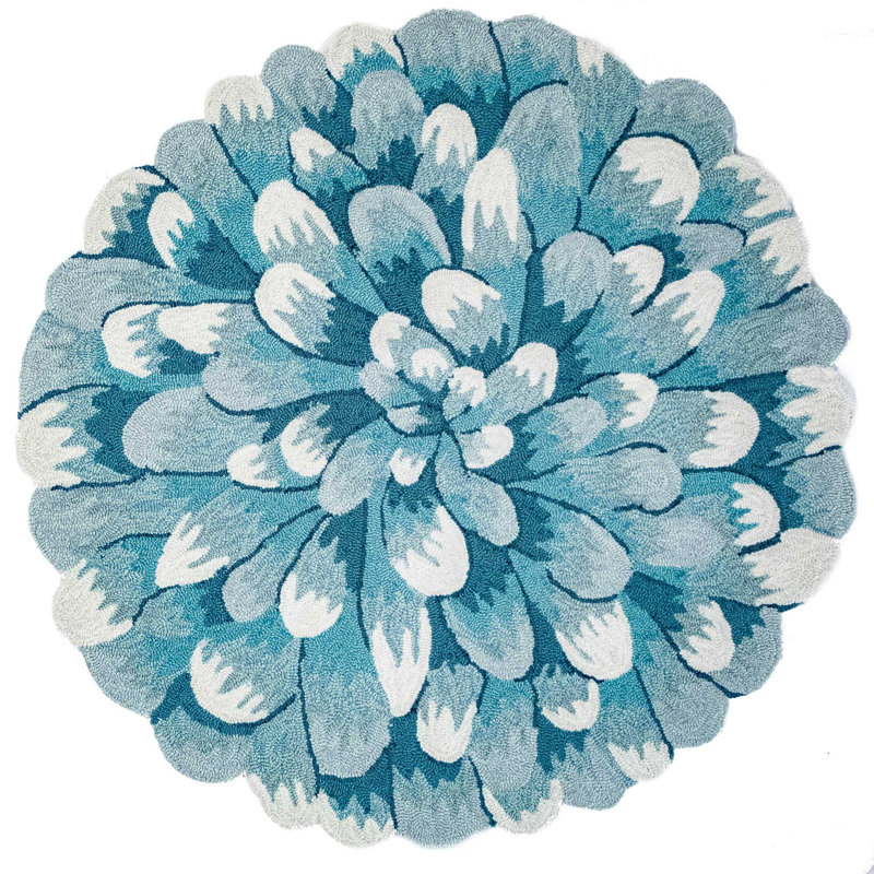 Tapis de cuisine Ismay, Rond 3 pi, Turquoise