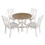 Ensemble de table de salle à manger extensible 5 pièces TREXM Table ronde extensible et 4 chaises rembourrées pour salle à manger et salon-133403322-133403323-133403325-133403327