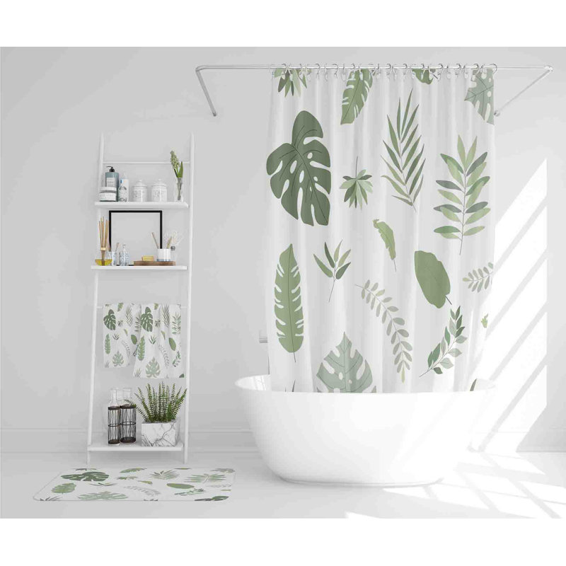 Nexhmedin Polyester Shower Curtain Set