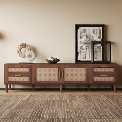 79"W Floor Standing TV Stand with Cabinets and Drawers for TVs Up to 85" by Latitude Run