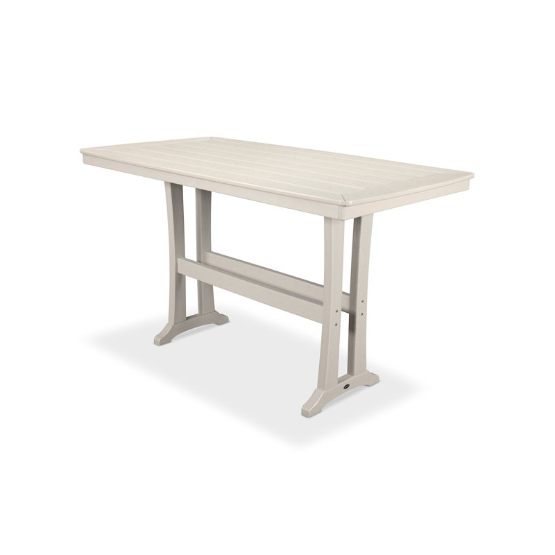 Nautical Trestle 38" x 73" Bar Table, Sand