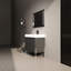 Armoire de salle de bain autoportante 36 po avec lavabo en résine - fini chêne foncé et aspect sophistiqué-457948925