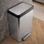 Reset 13 Gallon Kitchen Trash Can, Stainless Steel Hand Free Step Trash Can with Quiet-Close Lid-1121578208