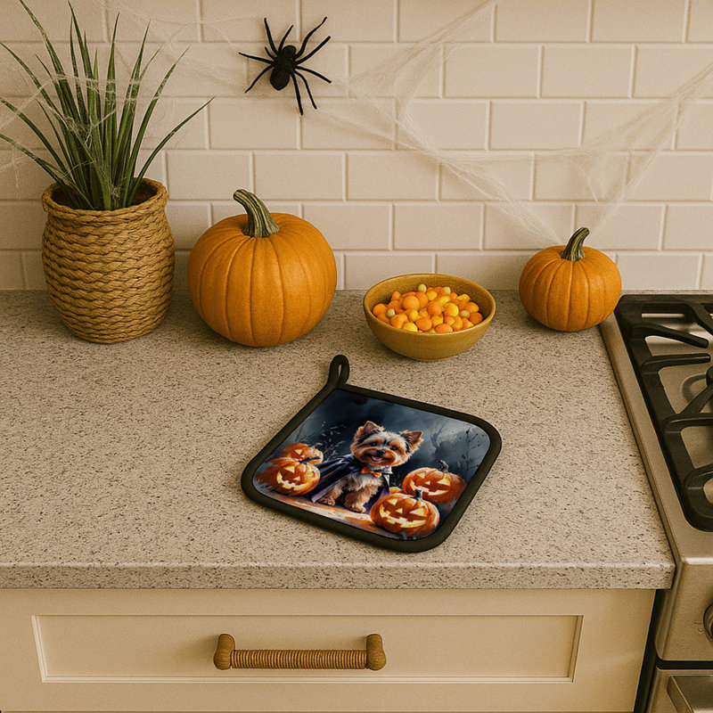 Yorkshire Terrier Puppy Halloween paire de porte-casseroles