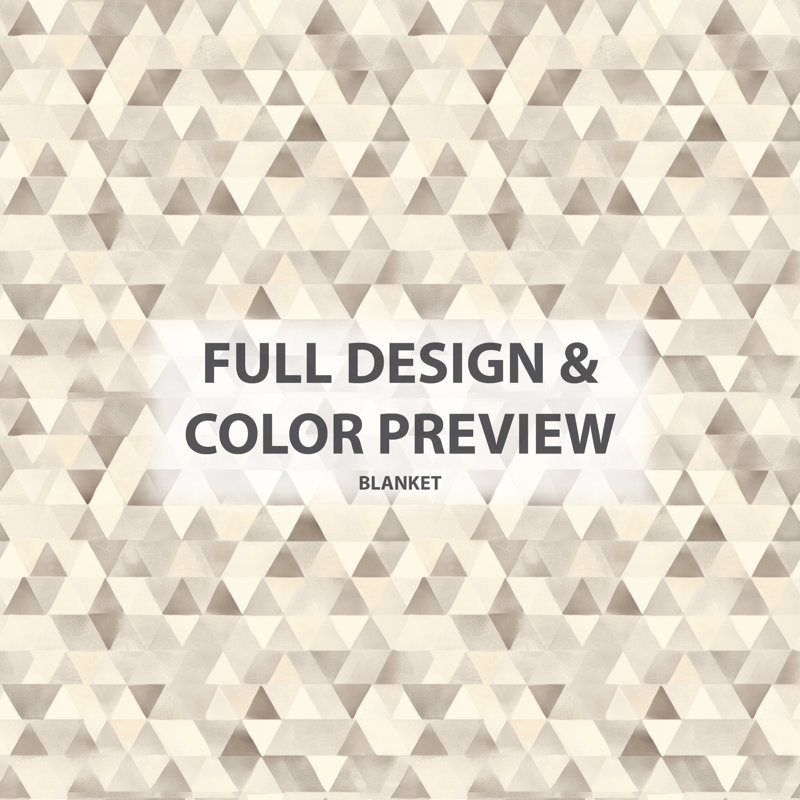 Triangles beige gris - couverture polaire géométrique, jeté chaud minimaliste