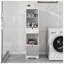 Armoire de trieur de linge blanche à un compartiment inclinable avec tiroir