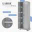 Armoire de rangement avec deux portes pour la salle de bain ou le bureau, tablette réglable, panneau de fibres à densité moyenne, gris | Idée de cadeau-353688873