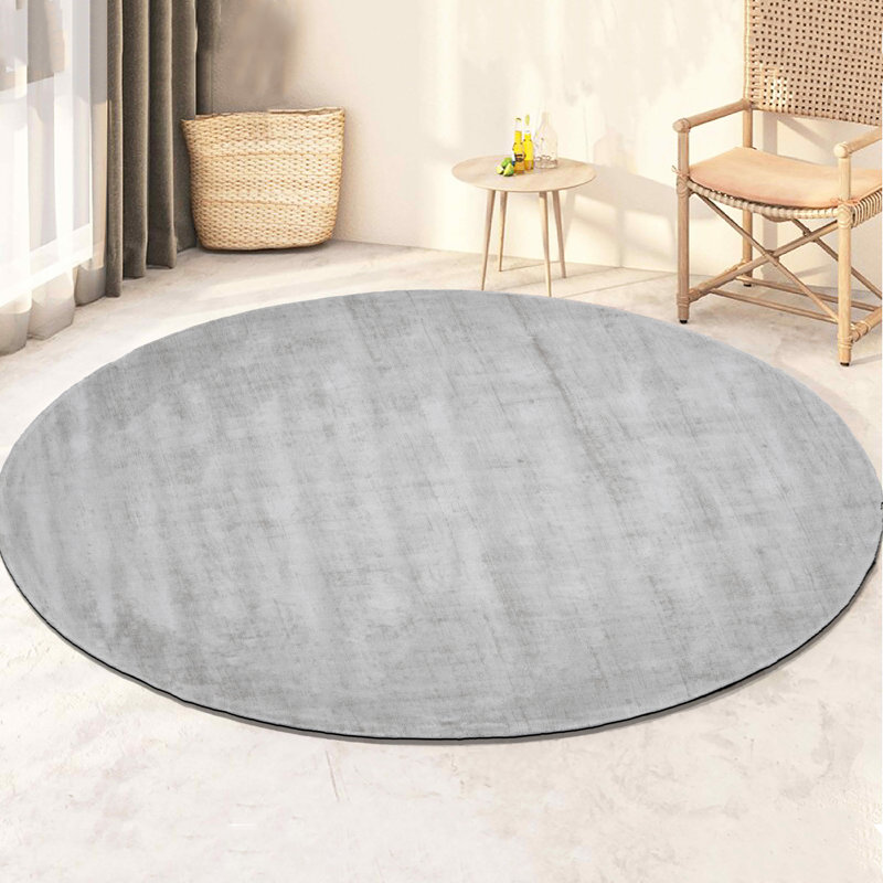 Round Annaleigha Solid Colour Hand Woven 115cm X 115cm Area Rug