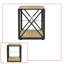 Ensemble de 2 tables d'appoint de style Mid-Century à trois niveaux avec tablette centrale en verre trempé et tablettes en grain de bois, structure en métal noir-687491731-687491730