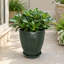 Jardinière intérieure / extérieure en résine vert brillant moderne avec soucoupe et écran de drainage-2020441382-2020441386-2020441387